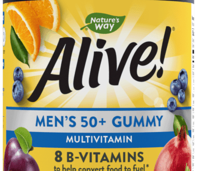 Nature s Way Alive! Multi-Vitamins Men s 50+ Gummies 75ct For Sale