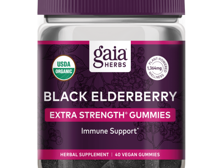 Gaia Black Elderberry Extra Strength Gummies Organic 40ct Online Hot Sale