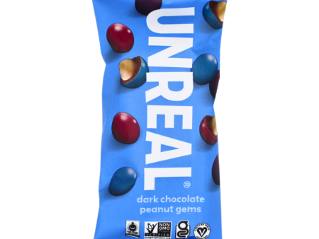 Unreal Dark Chocolate Peanut Gems Singles 1.5oz Hot on Sale