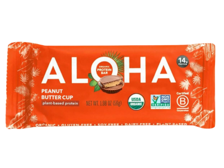 Aloha Organic Peanut Butter Cup Protein Bar 1.98oz Supply