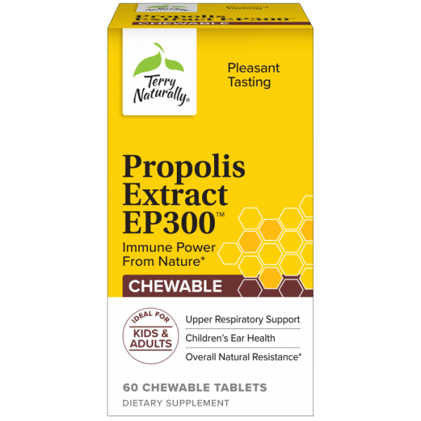 Terry Naturally Propolis Extract EP300 Chewable 60ct Supply