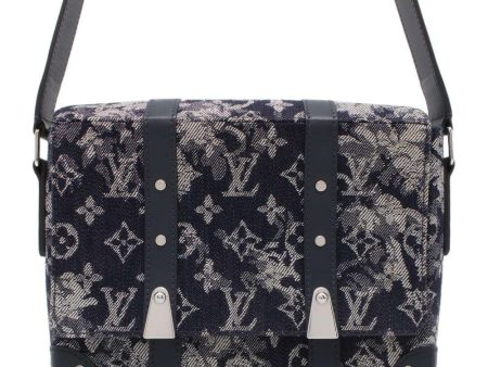 LOUIS VUITTON trunk messenger Navy M57282 Monogram   Tapestry Size PM Hot on Sale