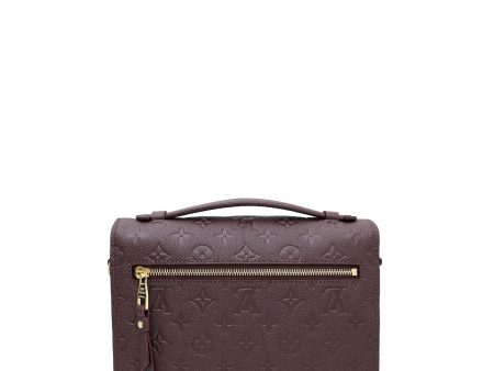 Louis Vuitton Wine Monogram Empreinte Pochette Metis Bag For Cheap