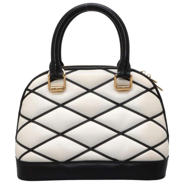 LOUIS VUITTON Alma White Black M23761 Lamb Leather Size BB Sale