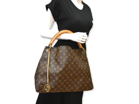 LOUIS VUITTON Artsy MM Monogram Canvas Hobo Bag Brown Online now