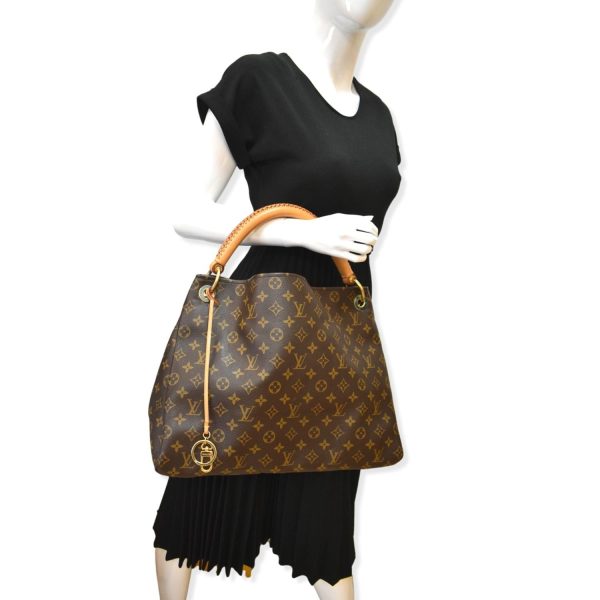 LOUIS VUITTON Artsy MM Monogram Canvas Hobo Bag Brown Online now