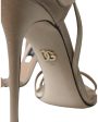 Dolce & Gabbana  Women s Gold Satin Stiletto Sandals Fashion