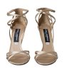 Dolce & Gabbana  Women s Gold Satin Stiletto Sandals Fashion