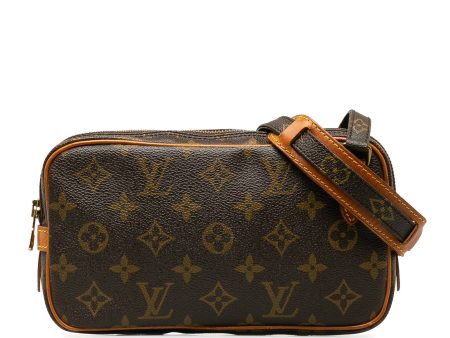 Brown Louis Vuitton Monogram Pochette Marly Bandouliere Crossbody Bag For Sale