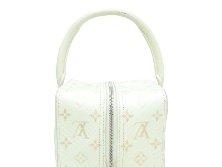 Louis Vuitton White Monogram Shiny Python Square Bag Online now