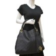 LOUIS VUITTON Artsy MM Empreinte Leather Hobo Bag Black For Sale