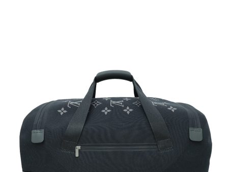 Louis Vuitton Black Knit Monogram Horizon Soft Duffle 55 Bag Discount