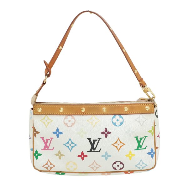 Louis Vuitton White Multicolor Accessories Pochette Bag Fashion