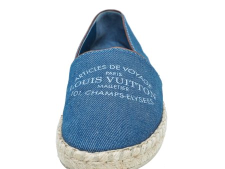 Louis Vuitton Blue Articles De Voyage Espadrille 37.5 Online now