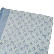 Louis Vuitton Bleu Clair Denim Monogram Shawl Hot on Sale