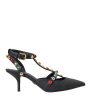 Dolce & Gabbana  DG Crystal Kitten Heel Pumps Black Fashion