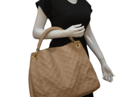 LOUIS VUITTON Artsy MM Empreinte Leather Hobo Bag Dune Online