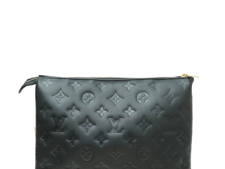 Louis Vuitton Black Monogram Embossed Coussin PM Bag Hot on Sale