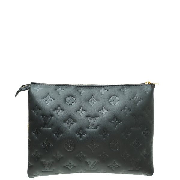 Louis Vuitton Black Monogram Embossed Coussin PM Bag Hot on Sale