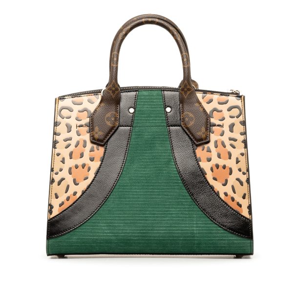 Green Louis Vuitton Monogram Leopard Print Calfskin Corduroy City Steamer PM Satchel Online