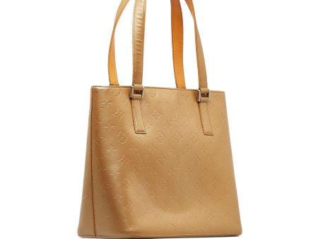 Gold Louis Vuitton Monogram Mat Stockton Tote Bag Sale