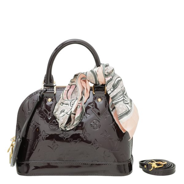 Louis Vuitton Amarante Monogram Vernis Alma BB Bag W-Bandeau Online Hot Sale