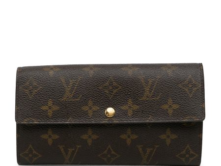 Brown Louis Vuitton Monogram Sarah Long Wallet Online now