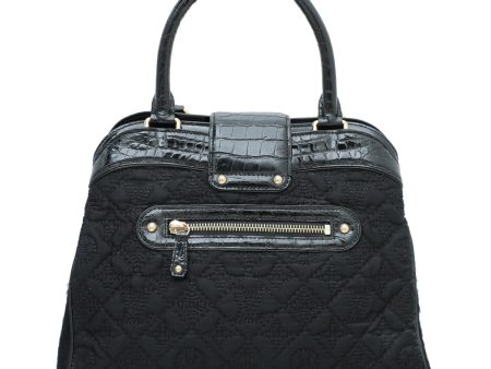 Louis Vuitton Black Satin Pony Alligator Linda Bag Online