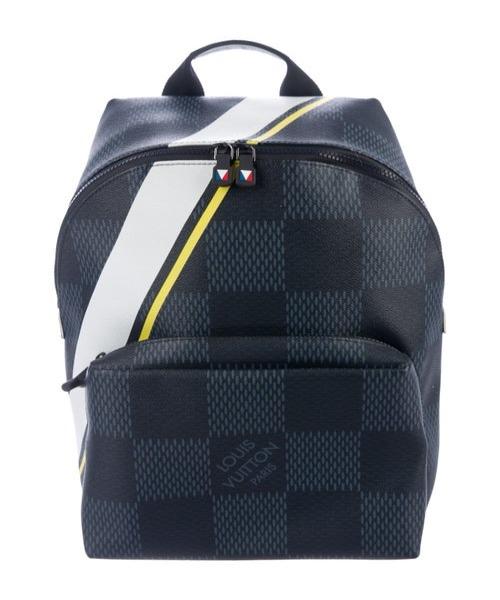 Louis Vuitton Apollo Backpack Damier Cobalt Canvas Yellow Online now