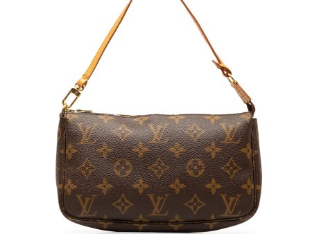 Brown Louis Vuitton Monogram Pochette Accessoires Shoulder Bag Cheap