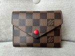 Louis Vuitton Victorine Wallet Damier Ebene Fuchsia For Sale