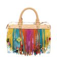 Louis Vuitton White Multicolor Monogram Fringe Speedy 25 Bag Online Hot Sale