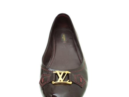 Louis Vuitton Amarante Oxford Ballerina Flats 41.5 For Sale