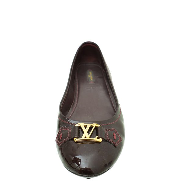 Louis Vuitton Amarante Oxford Ballerina Flats 41.5 For Sale