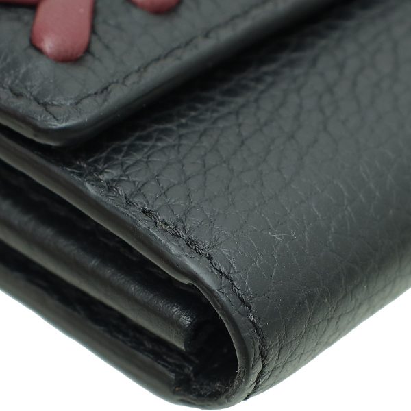 Louis Vuitton Black Capucines Long Wallet W  Braided Detail Online