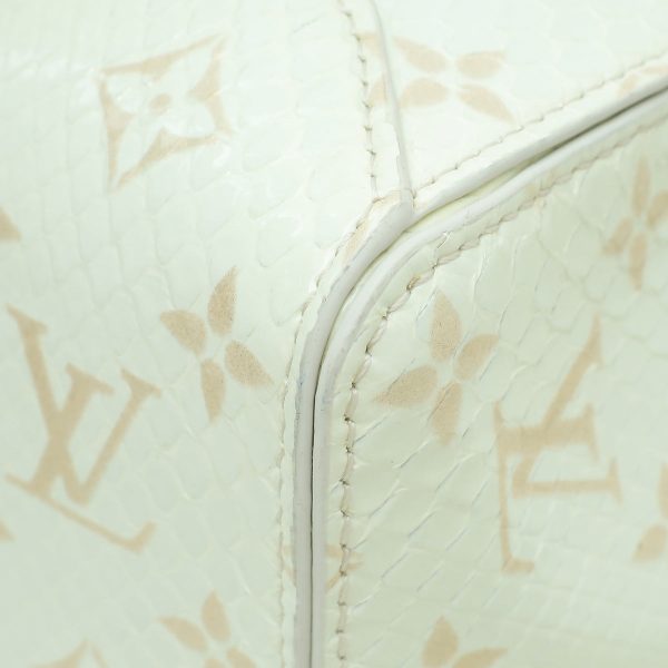 Louis Vuitton White Monogram Shiny Python Square Bag Online now