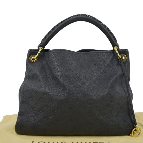 LOUIS VUITTON Artsy MM Empreinte Leather Hobo Bag Black For Sale