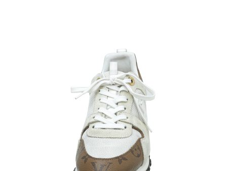 Louis Vuitton White Monogram Reverse Run Away Sneakers 36.5 on Sale