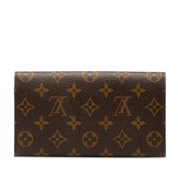 Brown Louis Vuitton Monogram Sarah Long Wallet Cheap