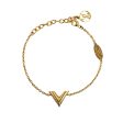 Gold Louis Vuitton Essential V Bracelet Sale