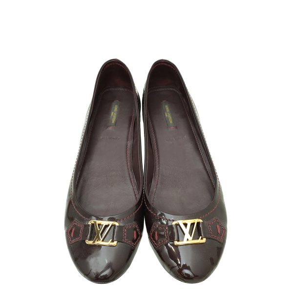 Louis Vuitton Amarante Oxford Ballerina Flats 41.5 For Sale