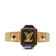 Gold Louis Vuitton Crystal Gamble Cocktail Ring Hot on Sale