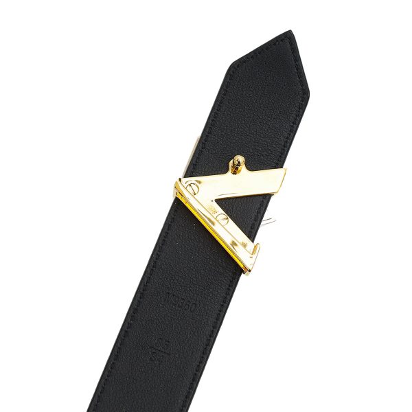 Louis Vuitton Black 30 mm Twist Belt 34 on Sale