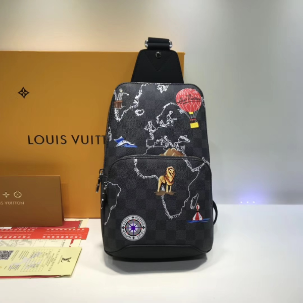 Louis Vuitton Avenue Sling Bag Damier Graphite Maps of the Renaissance Online Sale