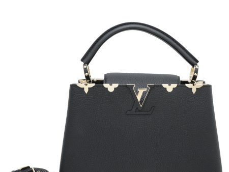 Louis Vuitton Black Capucines Monogram Flower Edge MM Bag For Cheap