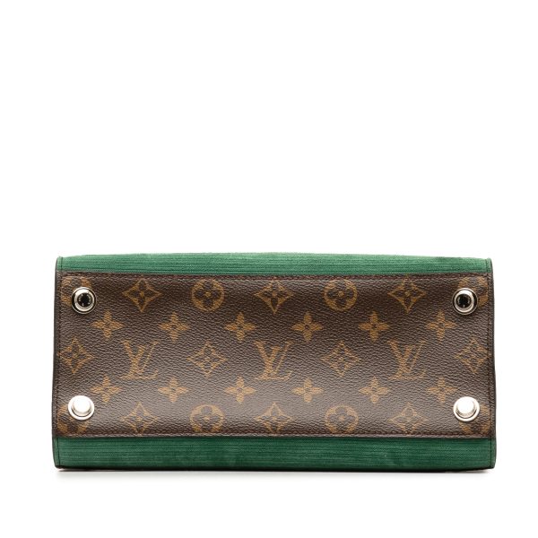 Green Louis Vuitton Monogram Leopard Print Calfskin Corduroy City Steamer PM Satchel Online