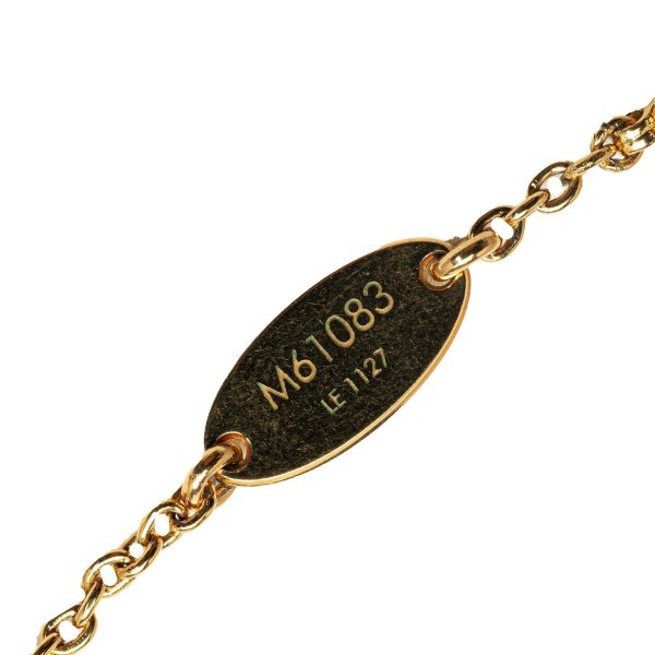 Gold Louis Vuitton Essential V Necklace Cheap