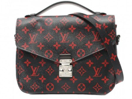 Limited Edition Louis Vuitton Monogram Pochette Métis 2way Black Red Small Bag Fashion