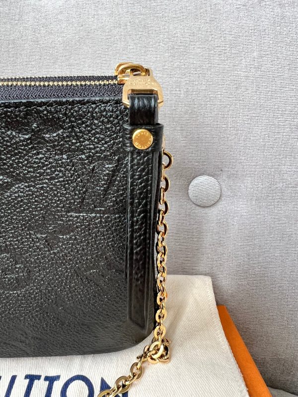 Louis Vuitton Black Empreinte Double Pochette Online