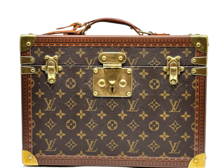 Louis Vuitton Beauty Case Monogram Canvas, Leder, goldfarbenes Metall Online Hot Sale